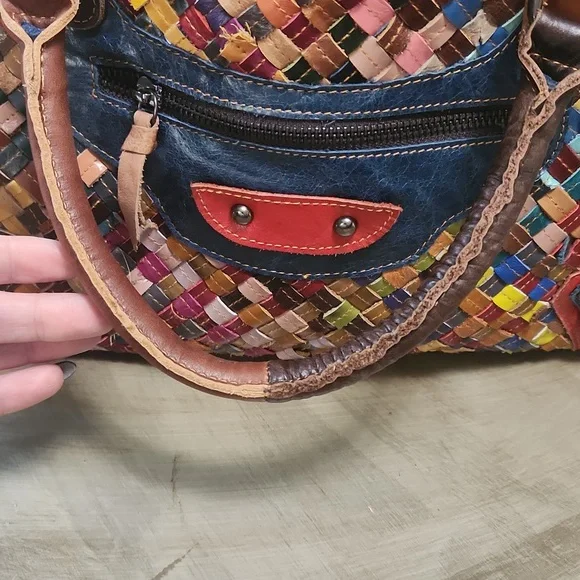 Multicolor leather purse - Picture 2 of 10
